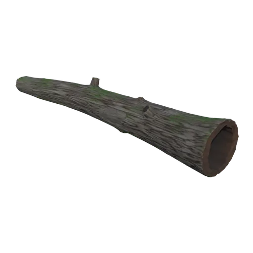 Fallen hollow log